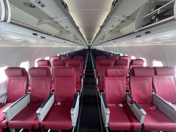 西部航空A319neo新飞机客舱。西部航空供图