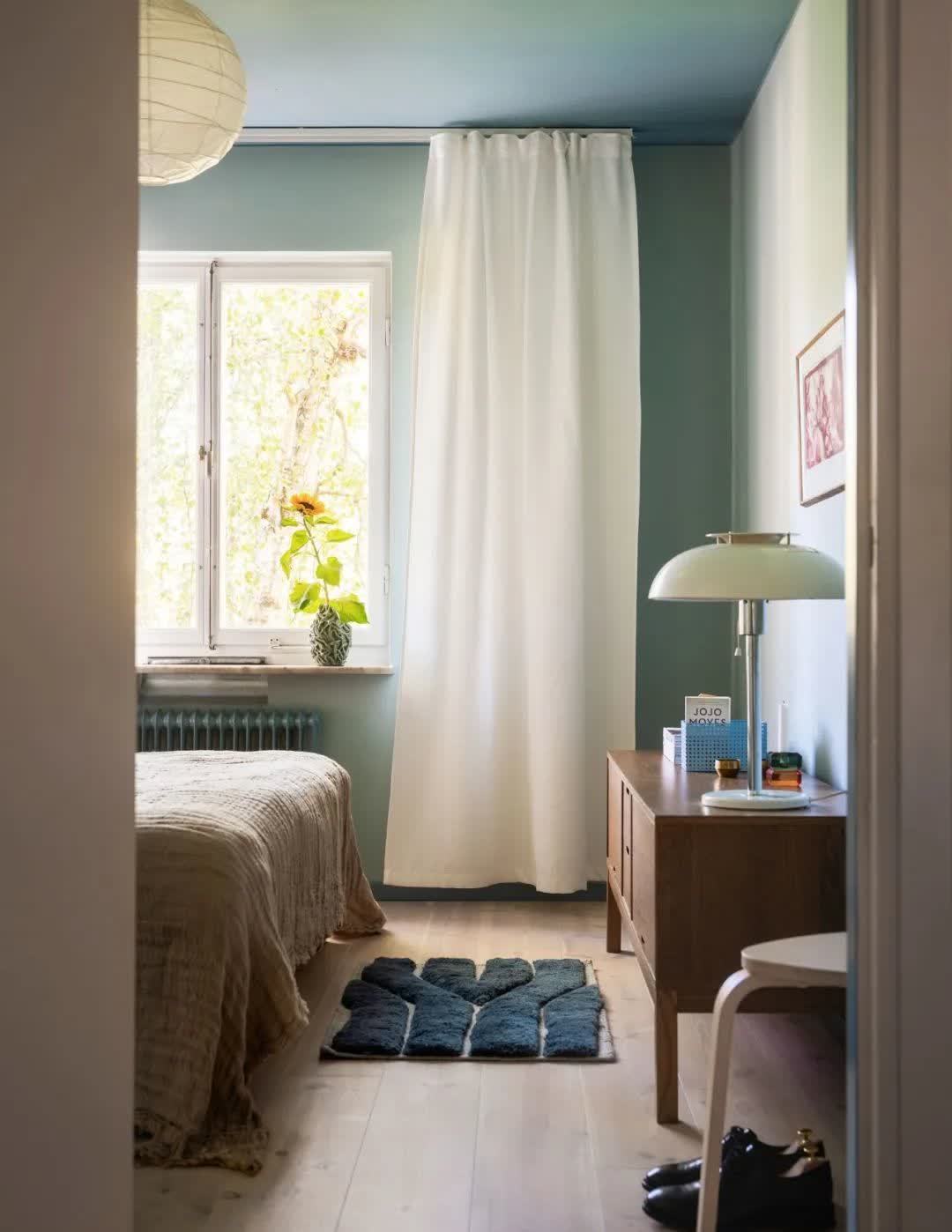 58平北欧公寓，绿色亚麻色营造自然氛围，更好的还原心中家的样子