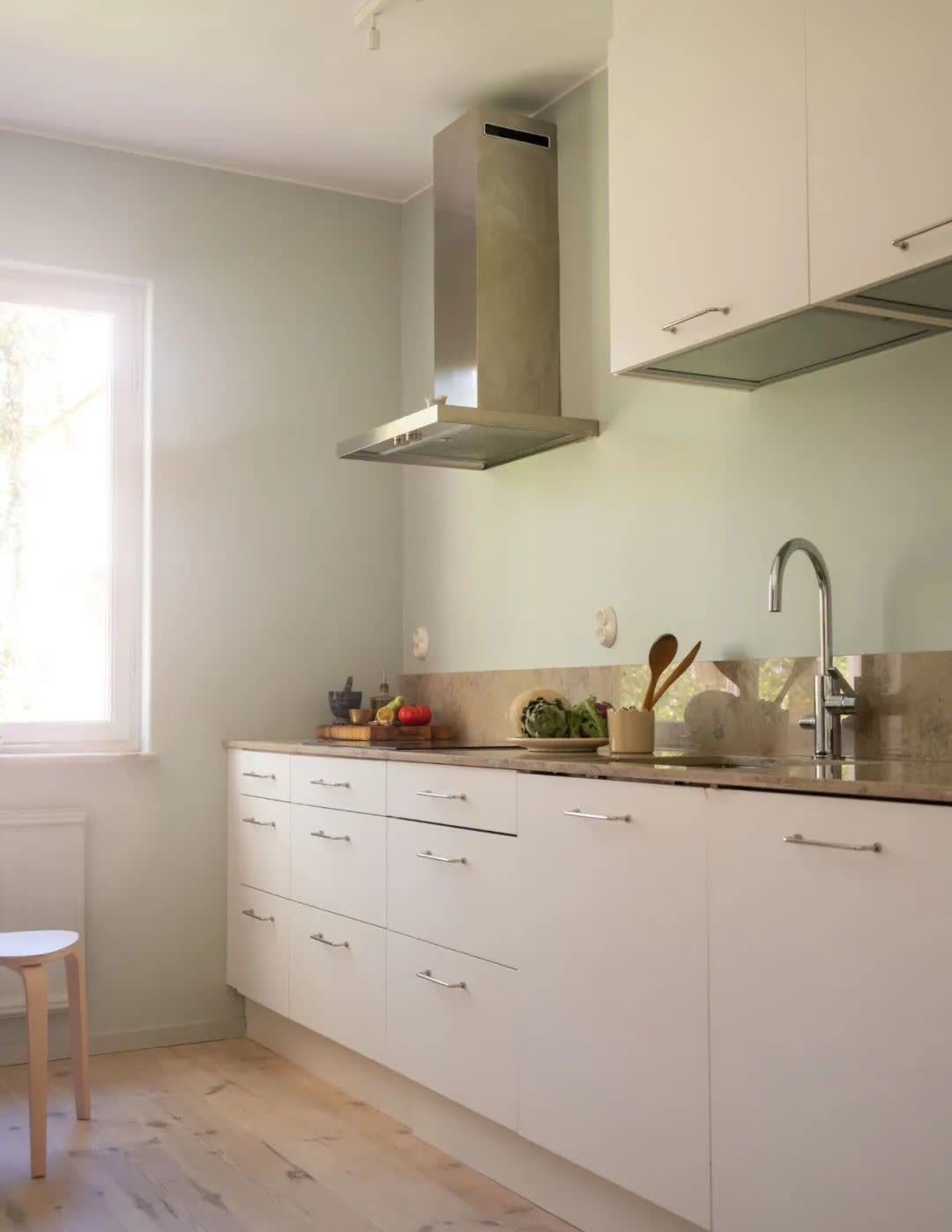 58平北欧公寓，绿色亚麻色营造自然氛围，更好的还原心中家的样子