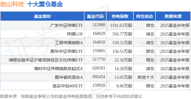 9月3日岩山科技涨9.07%,广发中证传媒ETF基金重仓该股